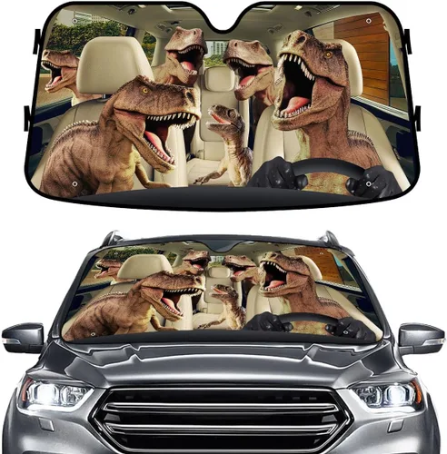 Miniatura 64 de GENANY - Cubierta de parabrisas de flamenco para automóvil, SUV, camión (55 x 30 pulgadas), protector térmico plegable, persianas para ventanas