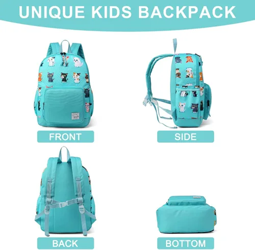 Miniatura 5 de VASCHY - Mochila preescolar para niños y niñas, liviana, resistente al agua, con correa en el pecho