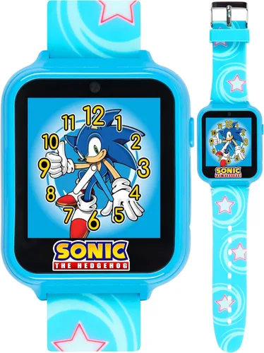 Miniatura 7 de Accutime Niños SEGA Sonic El Erizo Azul Reloj Inteligente Educativo de Pantalla Táctil para Niños, Niñas, Pequeños, 40 mm, Moderno Sonic Star