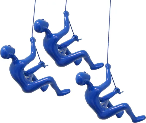 Miniatura 14 de Climbing Man Wall Art Para decoración del hogar con cuerda de cuero de 30 pulgadas Estatuas y esculturas de poliresina con accesorios para colgar