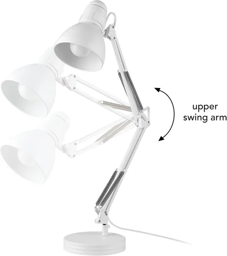 Miniatura 9 de GLOBE Electric 56060 Arden - Lámpara LED de escritorio integrada de 12", cuello de cisne ajustable, interruptor de encendido y apagado en línea