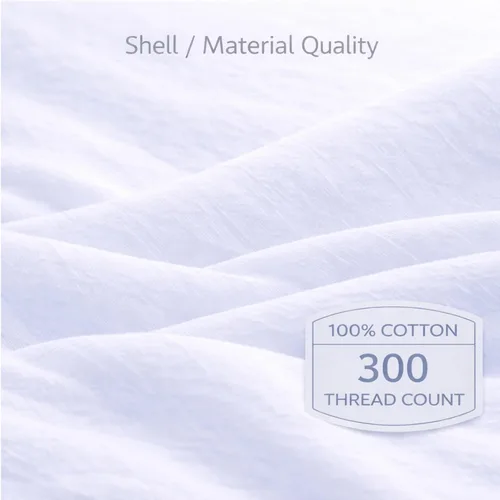 Miniatura 5 de Continental Bedding Harmony White Goose Down Pillow 550 Fill Power Medium Loft 100% algodón 300 hilos Shell tamaño estándar 1 paquete fabricado