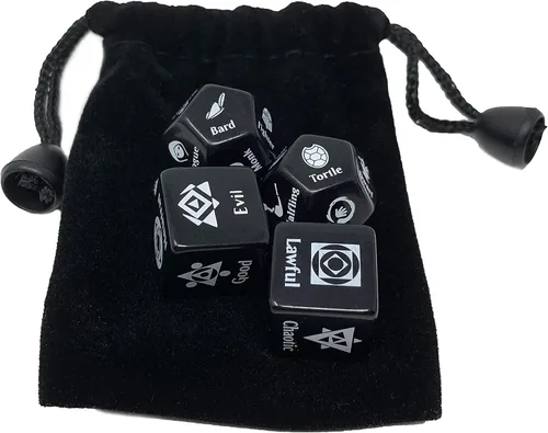 Miniatura 6 de Citadel Black Juego de dados aleatorizadores de personajes: aleatoriza clase, raza y alineación para personajes o NPC, hecho para Calabozos