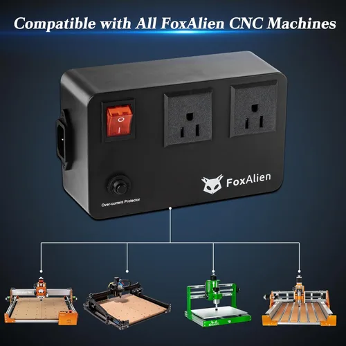 Miniatura 6 de FoxAlien Interruptor de relé del módulo de relé para máquinas enrutadoras CNC, enrutadores y colector de polvo con control sincrónico