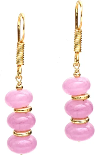 Miniatura 23 de Gempires - Aretes ligeros con cuentas hechas a mano, hipoalergénicos, chapados en oro, aretes colgantes para mujer