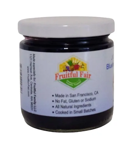 Miniatura 2 de Mermelada gourmet prémium de cáscara de arándanos y limón, más frutas, menos azúcar, gran regalo, sabor increíble, untable
