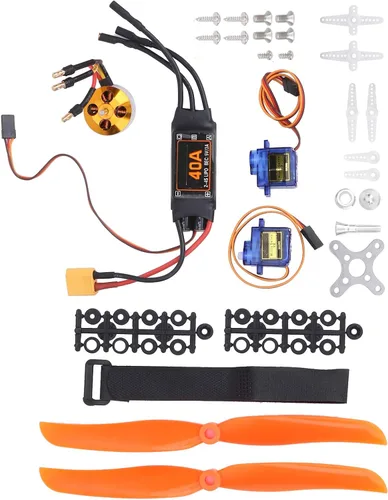 Miniatura 8 de Juego de motor de aeronave, 40A XT60T ESC 2212 KV1400 Servos y piezas para vehículos controlados por aplicación y control remoto de aviones RC Drone