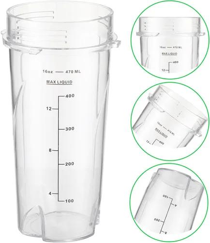 Miniatura 9 de Vasos de repuesto para licuadora Ninja BL660 profesional compacta licuadora y procesamiento de alimentos, piezas de repuesto de vaso de licuadora
