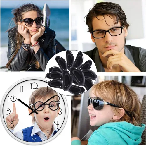 Miniatura 6 de Almohadillas de nariz para gafas, almohadillas adhesivas antideslizantes para la nariz, cojín de silicona suave para lentes, anteojos, lentes
