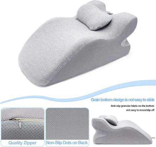 Miniatura 6 de Generic Almohada Cuña Triangular Ergonómica de Espuma Viscoelástica para Adultos para Cabecero de Cama para Sentarse, Alivio del Dolor de Espalda