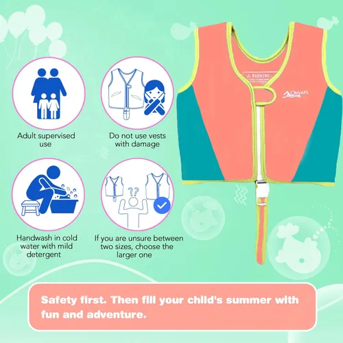 Miniatura 3 de Chaleco de natación para niños pequeños Chalecos flotadores para niños y niñas Chaqueta de natación con flotador Traje de baño con flotabilidad