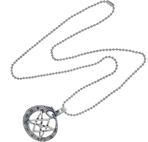 Miniatura 2 de Celtic VIking Jewelry Ouroboros unicursal Dragón Serpent Naga Bakunawa Pagan Peltre Collar con colgante para hombre de buena suerte amuleto