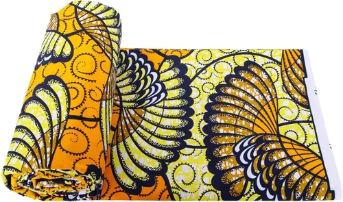 Miniatura 4 de BintaRealWax Tela africana de 6 yardas de tela tribal con estampado de cera vintage Ankara para coser vestido de fiesta