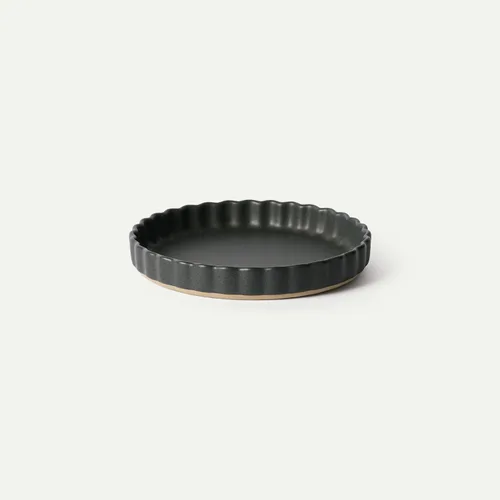 Miniatura 8 de Mora Molde de Cerámica para Tartas, Fuente Grande de Porcelana de 9.5 Pulgadas para Tartas, Quiche, Pay, Flan, etc. Borde Acanalado con Volantes