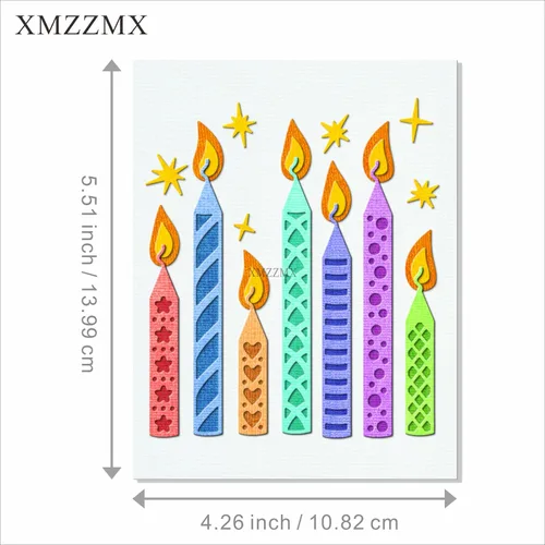 Miniatura 2 de Troqueles de corte de metal para fiesta de cumpleaños para hacer tarjetas, plantillas de kit de troqueles en relieve de papel, suministros