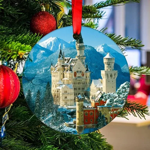 Miniatura 13 de Adorno de Navidad 2023 Florencia Italia Adorno de Navidad de cerámica Catedral Casas Santa María del árbol de Navidad, adorno colgante de regalo