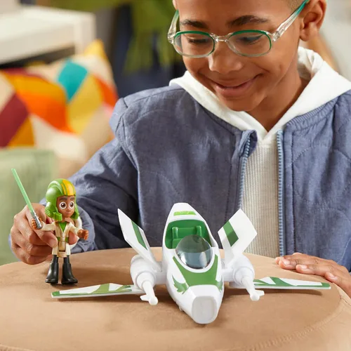 Miniatura 7 de Star Wars: Young Jedi Adventures Jedi Pilot Kai Brightstar, figura de acción a escala de 4 pulgadas, juguetes, juguetes preescolares para niños