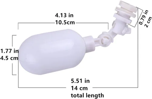 Miniatura 5 de Tubo de 1/4 de pulgada de filtro de agua Válvula de bola flotante Nivel de líquido ajustable para ósmosis inversa de agua RO Sistema de ósmosis