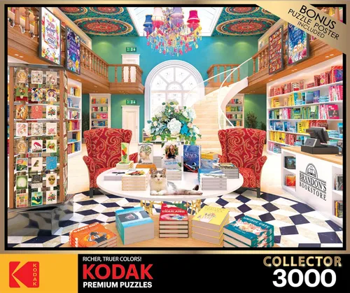 Miniatura 4 de RoseArt - Kodak Premium - Brandon's Bookstore - Rompecabezas de 3000 piezas para adultos
