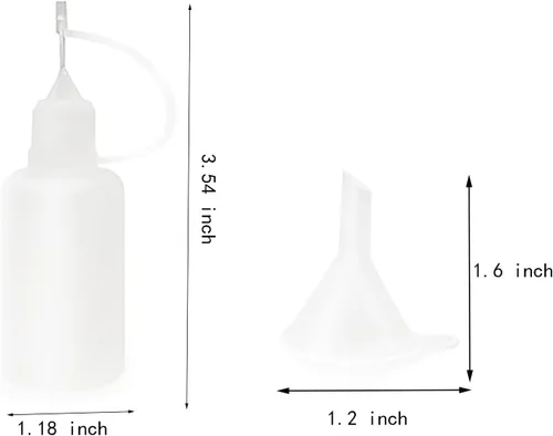 Miniatura 2 de XYSMZM 12 botellas aplicadoras de punta de precisión de 1 onza, botellas de pegamento con punta de aguja de 1.0 fl oz para manualidades de papel