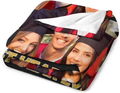 Miniatura 6 de Manta de sofá de graduación personalizada con imagen, manta personalizada para graduados para clase de 2023, personalizable con cualquier palabra