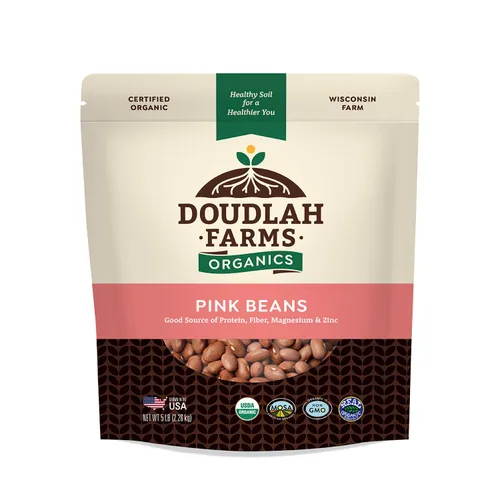 Miniatura 11 de Frijoles rosados orgánicos de 1 libra – Sin OMG, USDA Orgánico, Certificado Limpio Probado, Vegano – Rico en fibra y proteína para sopas, burritos