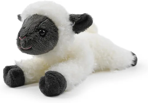 Miniatura 10 de Animal de peluche realista de 8 pulgadas para niños, con postura acostada, peluche para niños y niñas, adultos, cumpleaños, abrazo, enseñanza