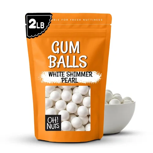 Miniatura 13 de Bolas de chicle para bufé de dulces y recuerdos de fiesta, 2 libras saborizadas de 1 pulgada de bolas de chicle de boda - Oh! Nuts