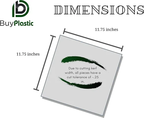 Miniatura 3 de BuyPlastic Hoja de plexiglás acrílico espejo azul 2069 de 1/8 pulgadas de grosor, tamaño nominal 12 x 12 pulgadas, elige tamaño y grosor, espejo