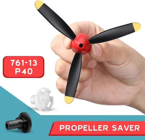 Miniatura 3 de Outus 6 juegos de hélices de repuesto para avión RC de 3 palas, compatibles con el avión de control remoto P40 Fighter, avión controlado por radio