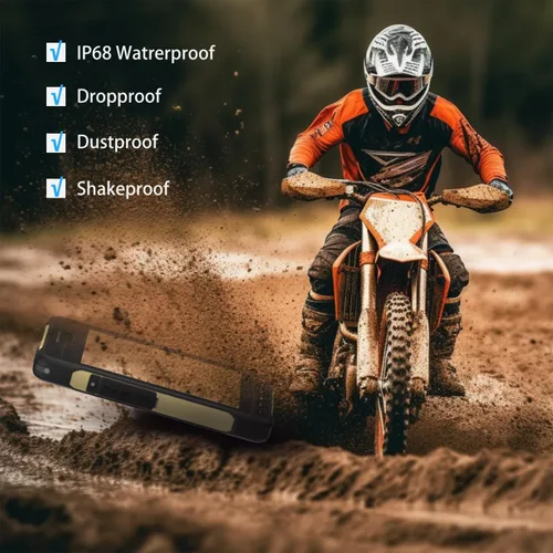 Miniatura 5 de HUGEROCK X70 Tablet Android resistente 7 pulgadas - 2600nits Tableta GPS de alto brillo para navegación de motocicleta, impermeable a prueba