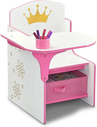 Miniatura 11 de Delta Children - Escritorio con silla y compartimento de almacenamiento, Frozen II (Disney) Portavasos Respaldo para brazos, madera tratada Disney