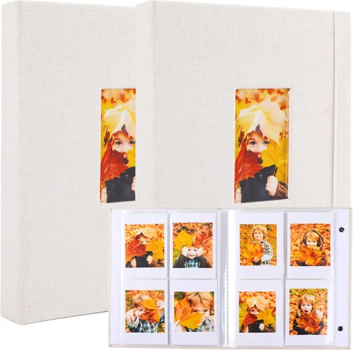 Miniatura 19 de Polaroid - Álbum de fotos, pequeño libro de imágenes con capacidad para 280 fotos, libro de recuerdos beige para imágenes de 2 x 3 pulgadas, álbum