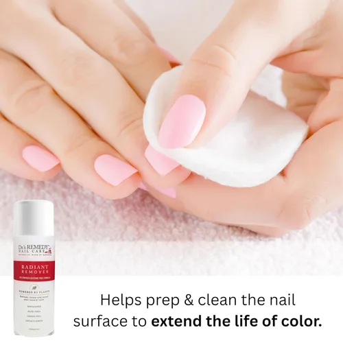 Miniatura 2 de Dr.'s Remedy Removedor de esmalte de uñas orgánico, fortalecedor natural y vegetal para uñas y cutículas, no tóxico, hidratante e hidratante,