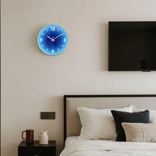 Miniatura 5 de Reloj de pared moderno de 12 pulgadas, reloj de cristal silencioso, relojes de pared decorativos para sala de estar, cocina, oficina, dormitorio