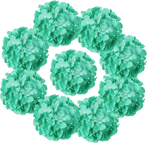 Miniatura 16 de Cabezales artificiales de hortensias de seda para decoración de bodas caseras, 10 unidades Rosa bebé