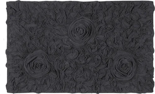 Miniatura 3 de Home Weavers Bell Flower Collection - Tapetes de baño copetudos de 100 % algodón, extrasuaves y absorbentes, antideslizantes, lavables a máquina