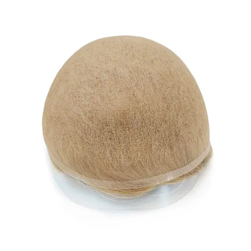 Miniatura 2 de HAIR NATURE Toupee para hombres, sistemas de reemplazo de cabello humano, piezas de cabello rubio de encaje francés completo 8x10#22R