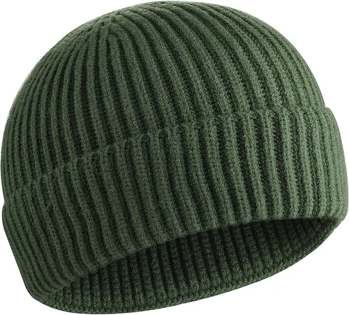 Miniatura 17 de vidsel Gorro Corto de Pescador para Hombres y Mujeres, Gorro de Lana Tejida con Puño Estilo Moderno de Arrastrero, Gorros Cálidos de Invierno