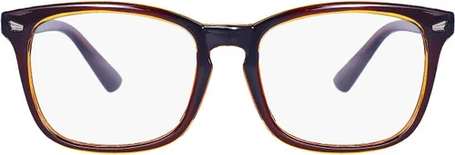 MAXJULI - Lentes de bloqueo de luz azul, para lectura en computadora/juegos/TV/teléfonos para mujeres y hombres (marrón)