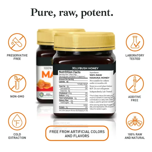 Miniatura 2 de Miel de Manuka Good Natured (MGO 510+) - Miel Cruda de Alta Calidad de Manuka de Grado Médico, No Transgénica, Probada en Laboratorio y Certificada