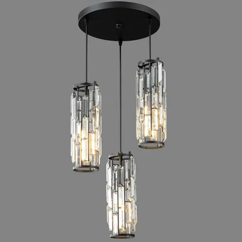 Miniatura 11 de Lámpara colgante moderna cromada para isla de cocina, mini candelabro de cristal, accesorio de iluminación colgante para cocina, isla, comedor