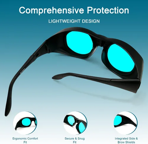 Miniatura 7 de MCWlaser Gafas de seguridad láser 680-1100nm OD7+; YAG, módulo láser infrarrojo y luz fría gafas láser de protección ocular para 755nm, 808nm