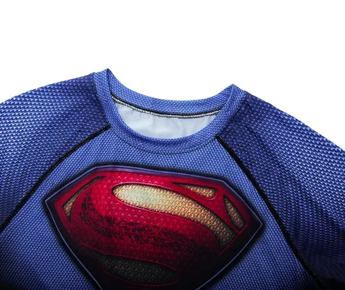 Miniatura 3 de Beilier Camiseta Super-Hero de compresión casual y deportiva.