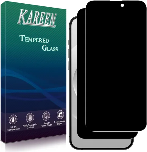 Miniatura 19 de KAREEN Paquete de 2 protectores de pantalla para iPhone 15/ iPhone 15 Pro, película de vidrio templado de 6.1 pulgadas, dureza 9H, antiarañazos, sin