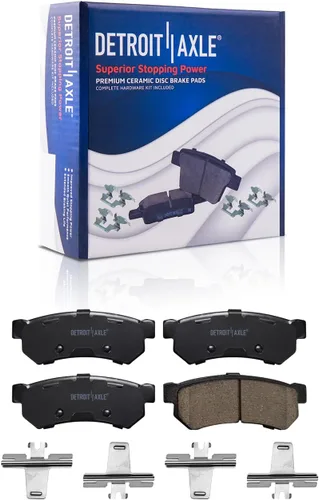 Miniatura 28 de Detroit Axle - Zapatas de freno traseras para Chrysler PT Cruiser 04-09, reemplazo de zapatas de freno semimetálicas 2004 2005 2006 2007 2008 2009