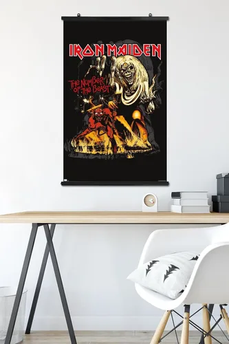 Miniatura 5 de Trends International Iron Maiden - Póster de pared con el número de la bestia, 34 pulgadas de largo x 22.4 pulgadas de ancho, paquete de póster