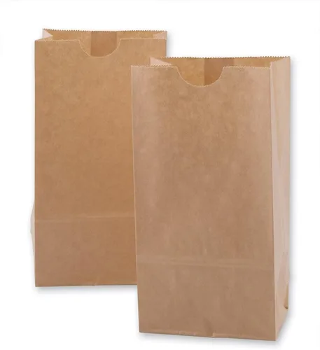 Bolsas de papel kraft marrón extra pequeñas - 3 x 2 x 6 pulgadas, "recuerdos de fiesta, bolsas de almuerzo, recuerdos de boda - 100 por paquete