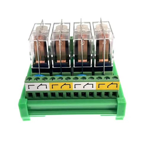 Miniatura 9 de Módulo de interfaz de relé de montaje en carril de 4 canales AC/DC 24V Relé de potencia enchufable PNP NPN SPDT 16A, G2R-1-E