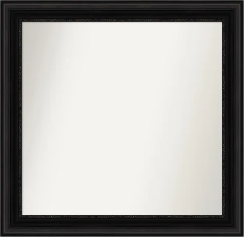Miniatura 396 de Amanti Art Espejo personalizado, espejo de baño negro puente, espejo de pared o espejo de tocador de baño sobre el fregadero (26 x 26 pulgadas)